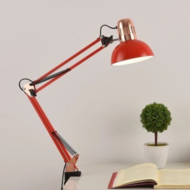 โคมไฟหนีบโต๊ะ Table lamp clip Red