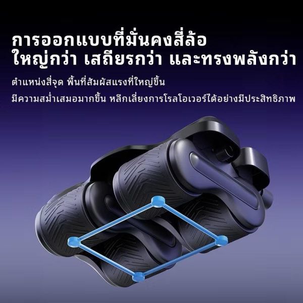 ลูกกลิ้งบริหารหน้าท้อง ล้อออกกำลังกาย แบบรีบาวด์อัตโนมัติ ออกกำลัง ล้อออกกำลังกาย Abdominal Wheel Rebound